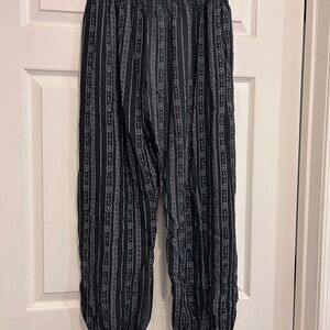 Lotus and Luna Black and White Harem Pants